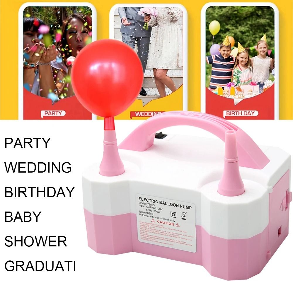 Electric Balloon Inflator Pump Dual Nozzle Fast Inflation For Party Decoration 0