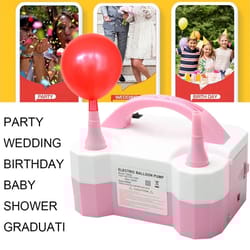 electric balloon inflator pump dual nozzle fast inflation for party decoration