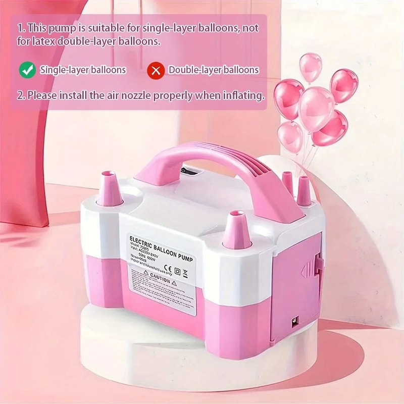Electric Balloon Inflator Pump Dual Nozzle Fast Inflation For Party Decoration 1
