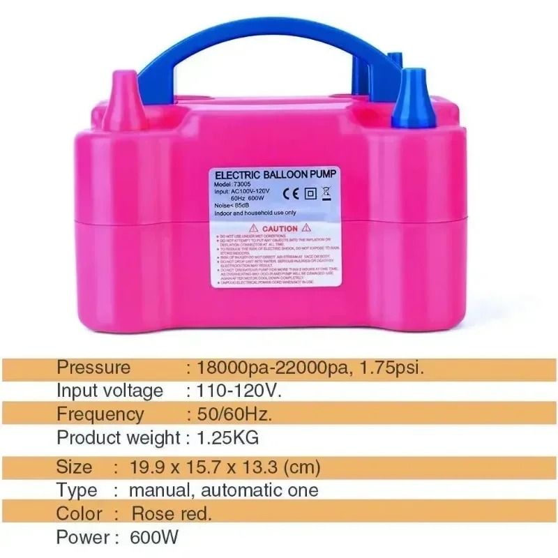 Electric Balloon Inflator Pump Dual Nozzle Fast Inflation For Party Decoration 5