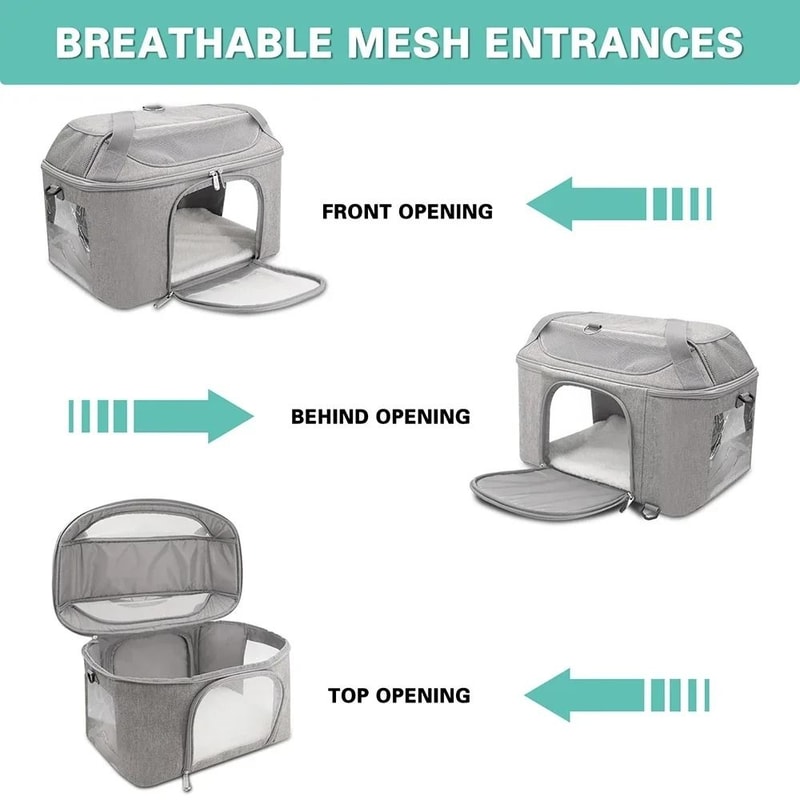 Breathable Airline Approved Dog Backpack Carrier Portable Foldable Pet Travel Bag For Small Dogs An 2