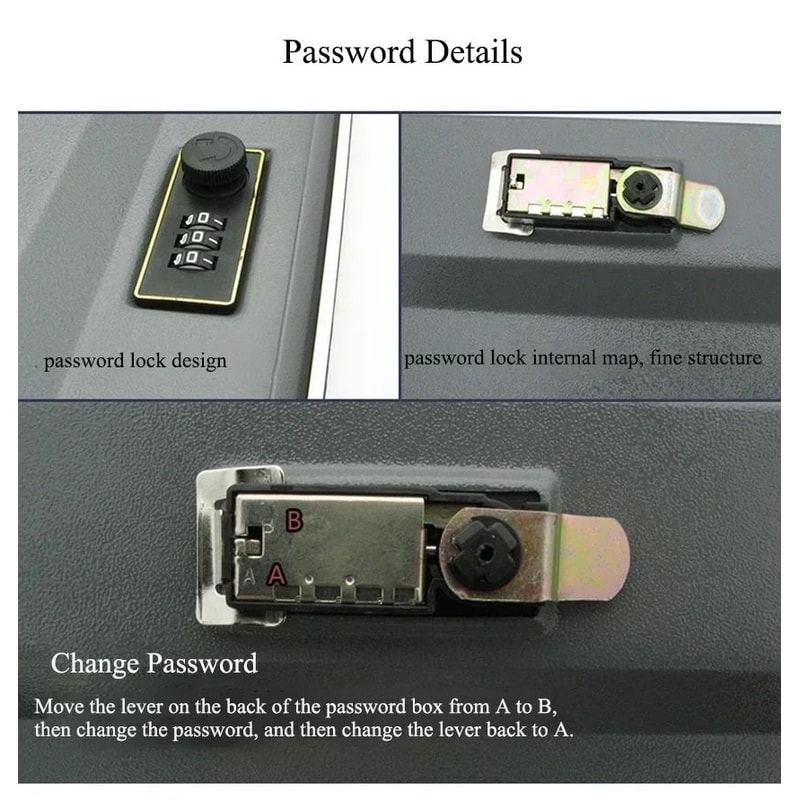 Hidden Book Safe With Combination Lock Steel Cash Box Disguised Dictionary Security Storage 2