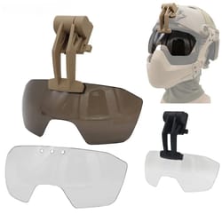 tactical helmet flip goggle half mask protective visor for airsoft paintball and outdoor use