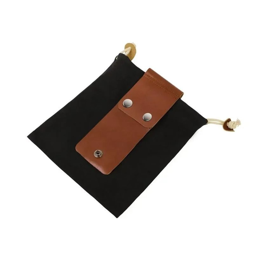 Portable Collapsible Foraging Bag PU Leather Fruit Picking Pouch For Hiking Camping And Bushcraft 9