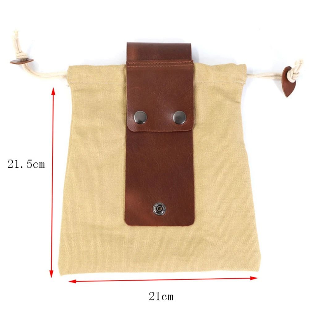 Portable Collapsible Foraging Bag PU Leather Fruit Picking Pouch For Hiking Camping And Bushcraft 5
