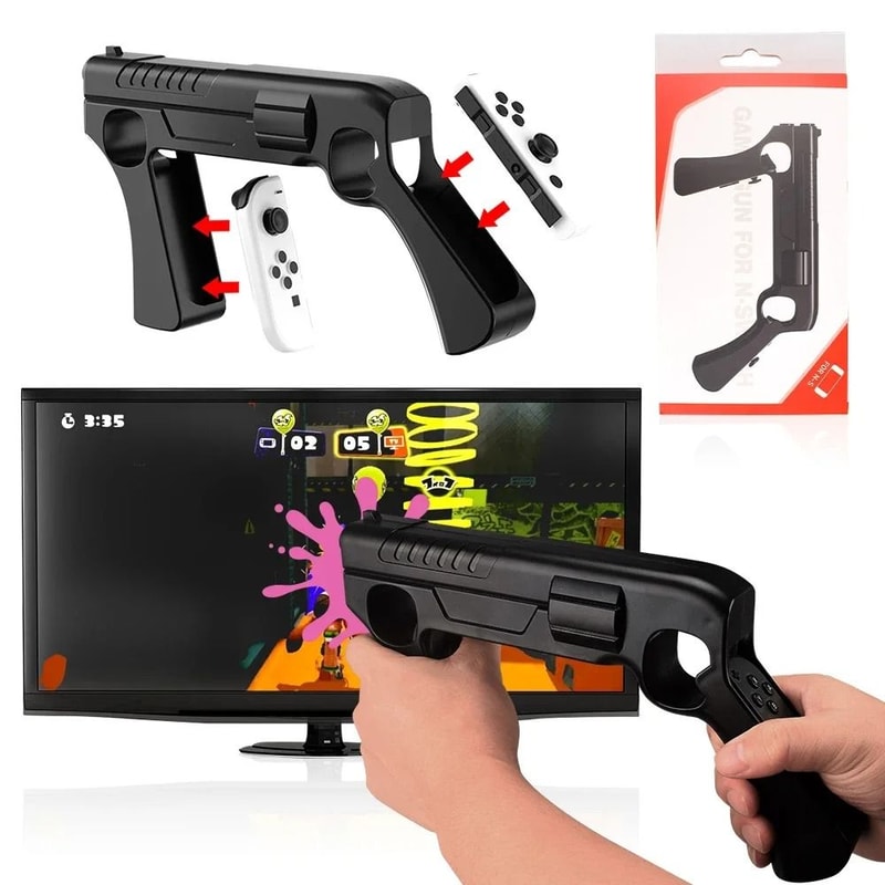 Nintendo Switch Shooting Game Gun Grip Controller For Splatoon And Hunting Games 5