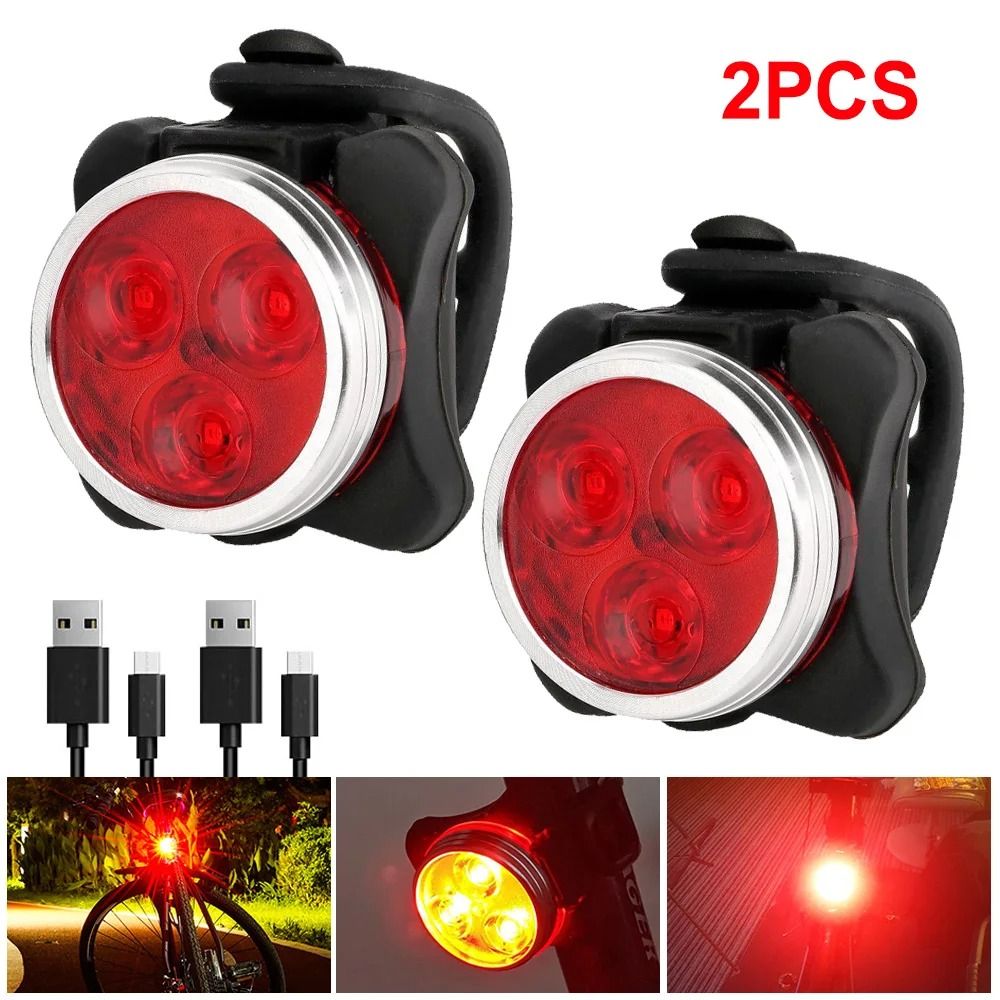 USB Rechargeable LED Bicycle Tail Light With Clip Mount 9
