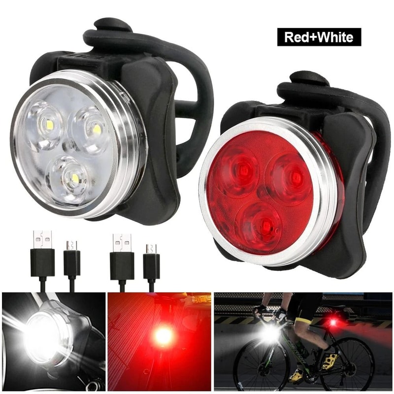 USB Rechargeable LED Bicycle Tail Light With Clip Mount 10