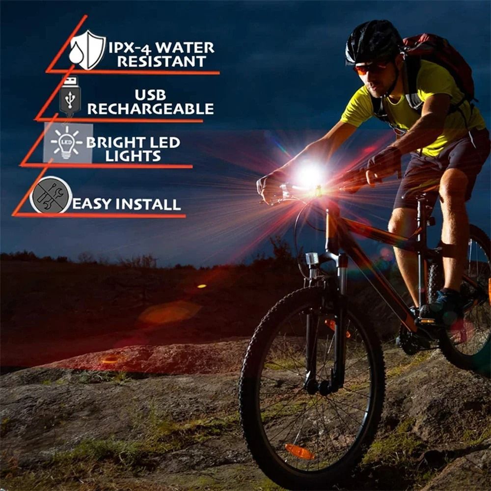 USB Rechargeable LED Bicycle Tail Light With Clip Mount 5