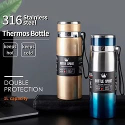 stainless steel thermal water bottle for hot and cold drinks