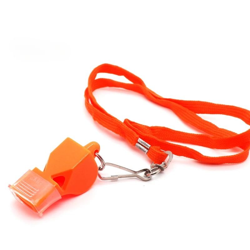 Outdoor Sports Safety Plastic Whistle With Lanyard 10