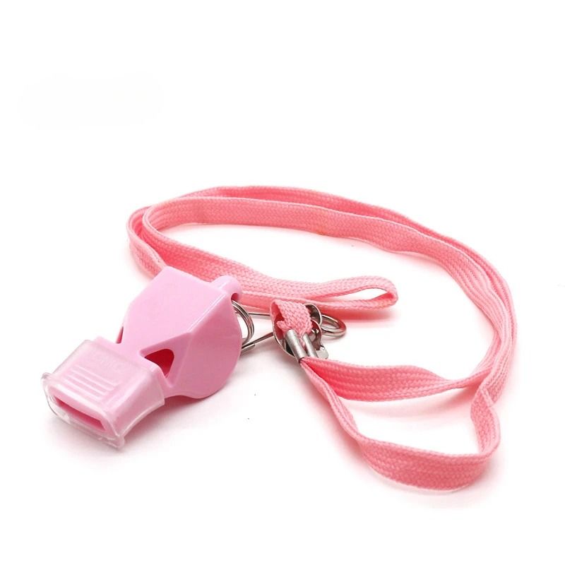 Outdoor Sports Safety Plastic Whistle With Lanyard 12