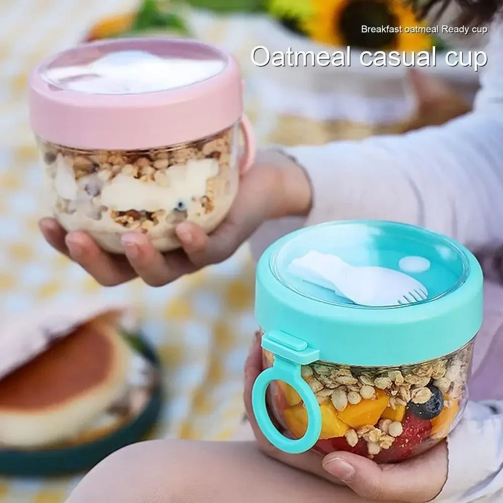 20 Oz Overnight Oats Container With Lid And Spoon 2