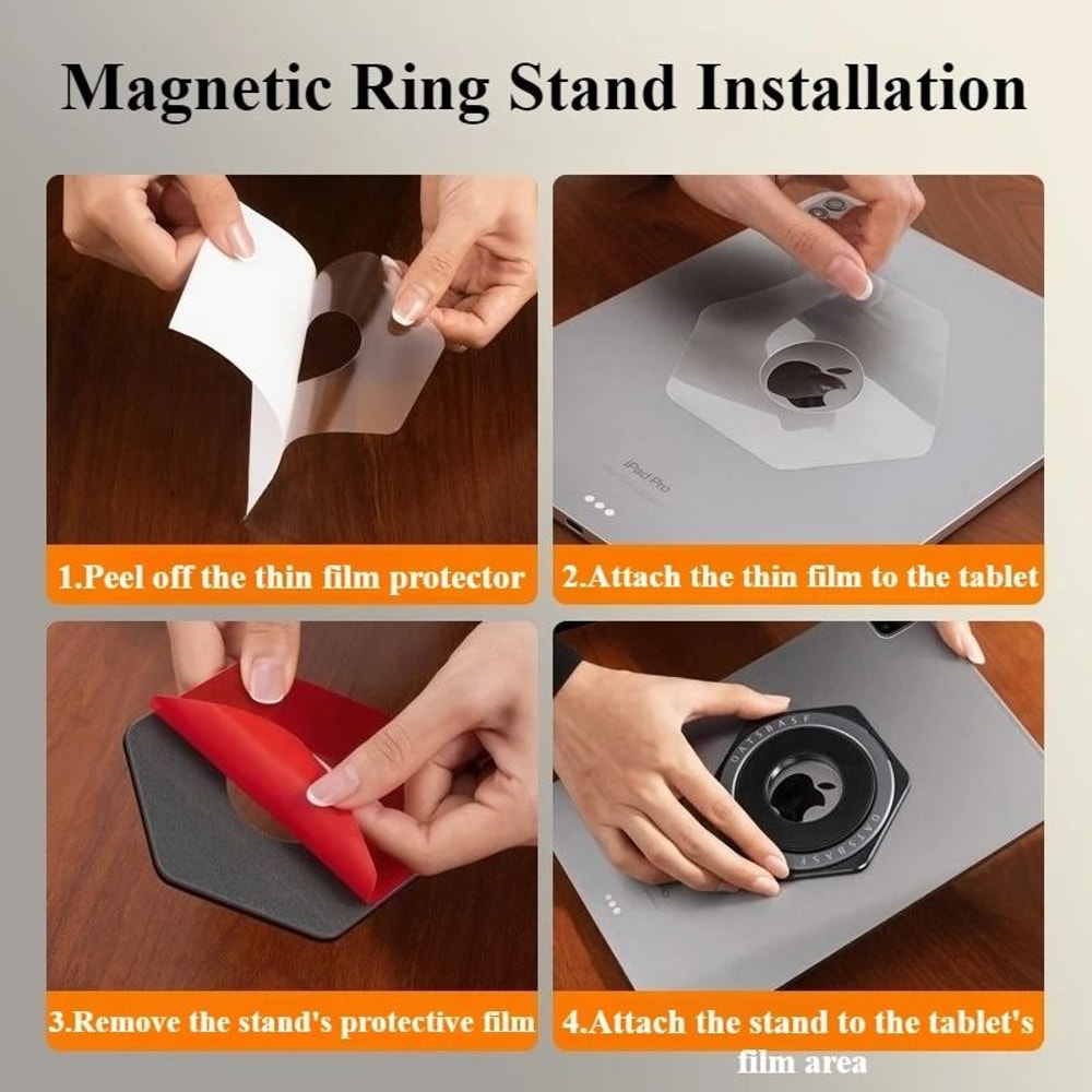 Magnetic Tablet Holder With 360 Rotatable Stand For IPad And Tablets 5