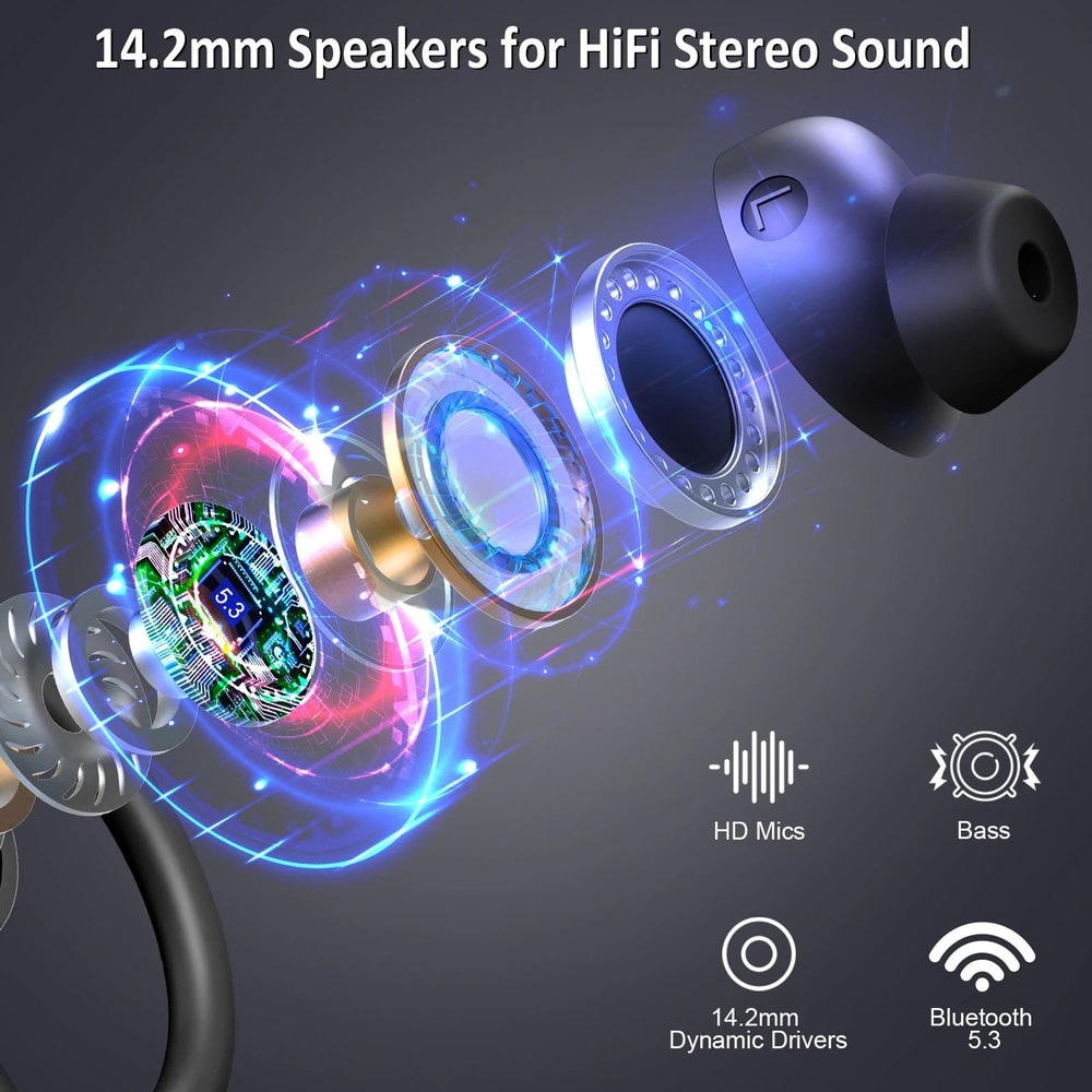Wireless Bluetooth 53 Earbuds With Noise Cancelling Mic And 40H Playback 1