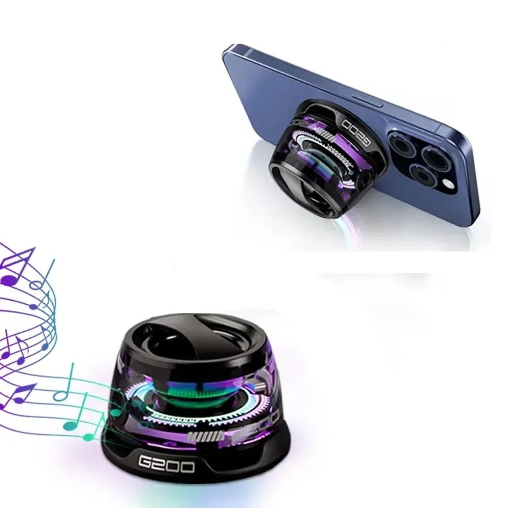 Portable Bluetooth 53 Speaker With RGB Ambient Light And Magnetic Phone Stand 5