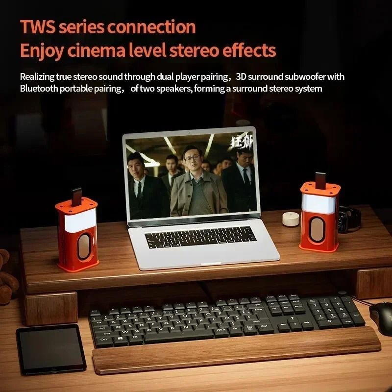 Mini Portable Bluetooth 53 Speaker With RGB Lights And USBC Charging 1