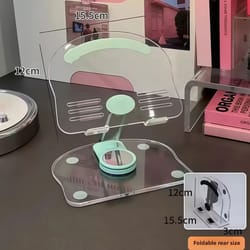 transparent rotating acrylic tablet stand and foldable adjustable multi-angle desktop holder