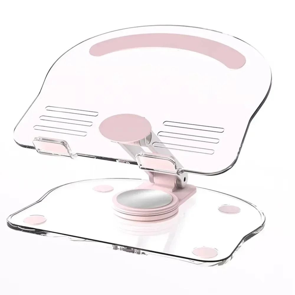 Transparent Rotating Acrylic Tablet Stand And Foldable Adjustable MultiAngle Desktop Holder 9