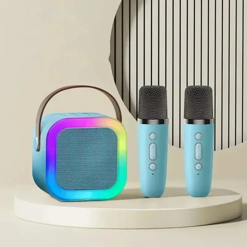 Portable Bluetooth Karaoke Machine With Wireless Microphone And RGB Lights For Home And Travel 10