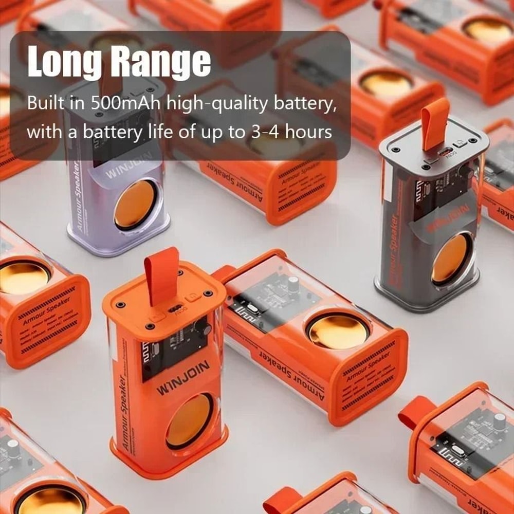 Transparent Mech Bluetooth Speaker With RGB Rhythm Breathing Light And 360 Stereo Surround 2