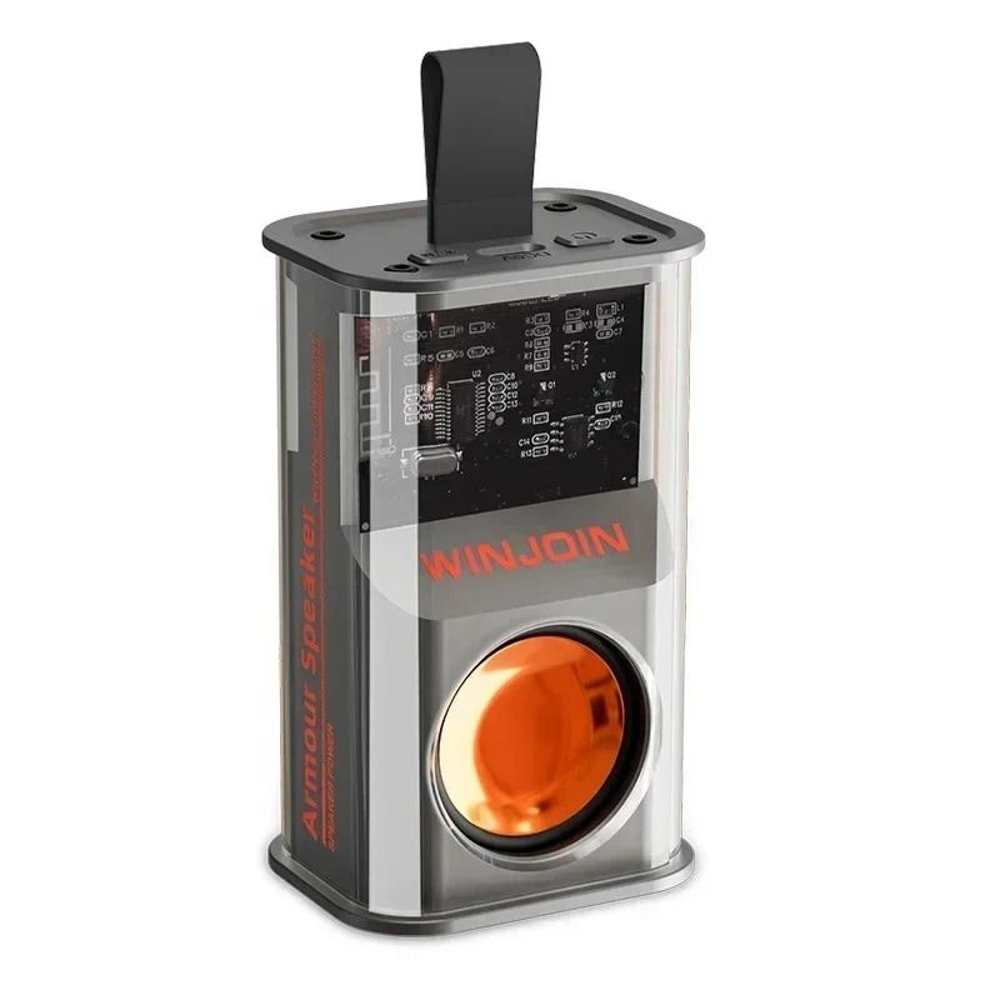 Transparent Mech Bluetooth Speaker With RGB Rhythm Breathing Light And 360 Stereo Surround 7