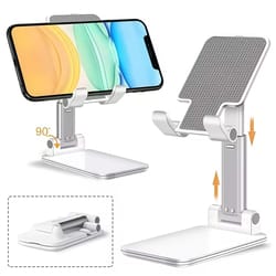 universal lazy folding mobile phone bracket with telescopic lifting and portable desktop support