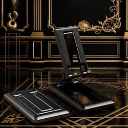 universal foldable and hoisting mobile phone stand with telescopic height adjustment for tablets