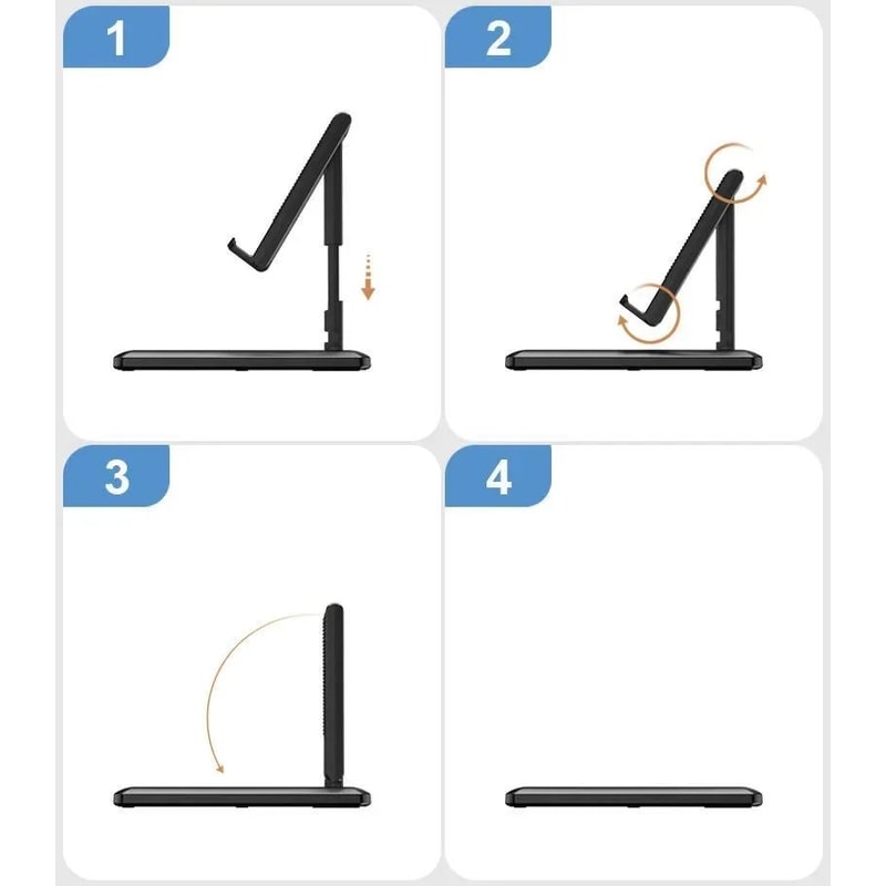 Universal Foldable And Hoisting Mobile Phone Stand With Telescopic Height Adjustment For Tablets 5