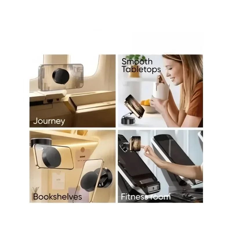 Foldable Magnetic Vacuum Suction Phone Holder With Double Sided Cup For Home And Car 5