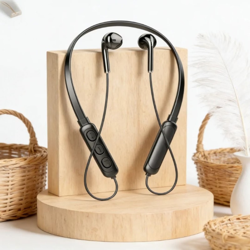 Universal Wireless NeckHanging Bluetooth 53 Stereo Headset With HD Mic And Rainproof Design 0