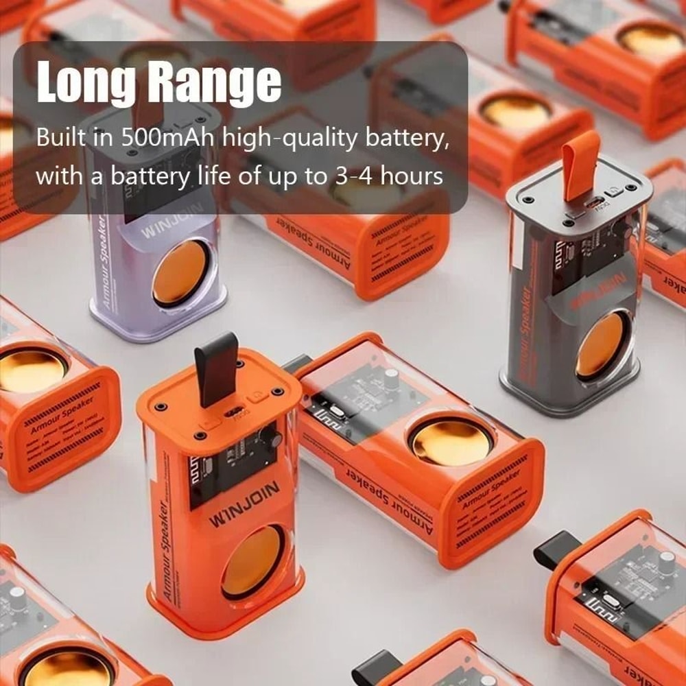 Transparent Mecha Bluetooth Speaker With RGB Rhythm Light And Wireless TWS Stereo Subwoofer 5