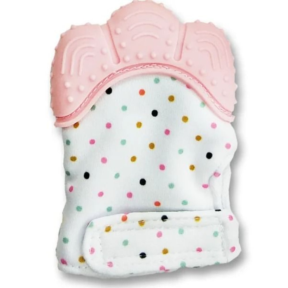 FoodGrade Silicone Baby Teether Mitten AntiScratch Teething Glove For Pain Relief 10