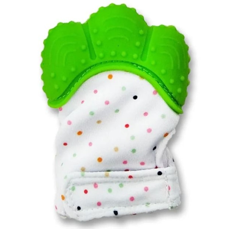 FoodGrade Silicone Baby Teether Mitten AntiScratch Teething Glove For Pain Relief 12