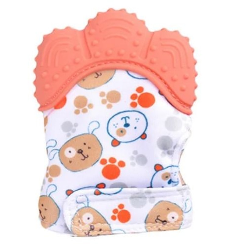 FoodGrade Silicone Baby Teether Mitten AntiScratch Teething Glove For Pain Relief 7