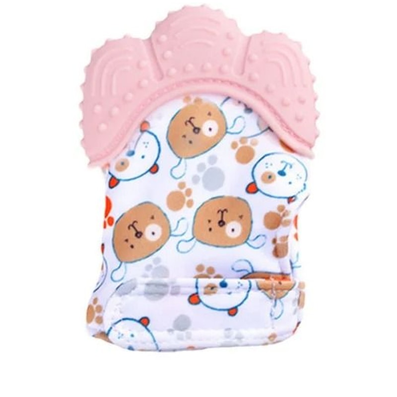 FoodGrade Silicone Baby Teether Mitten AntiScratch Teething Glove For Pain Relief 8