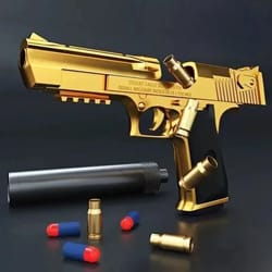 desert eagle shell ejection toy pistol with soft foam bullets for outdoor cs shooting games