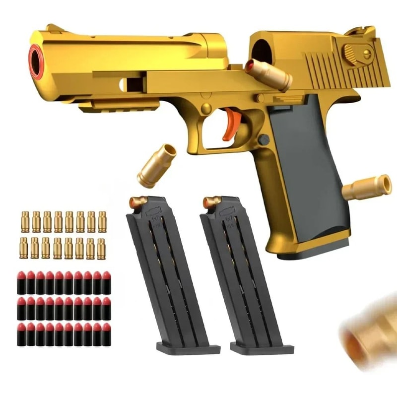 Desert Eagle Shell Ejection Toy Pistol With Soft Foam Bullets For Outdoor CS Shooting Games 1