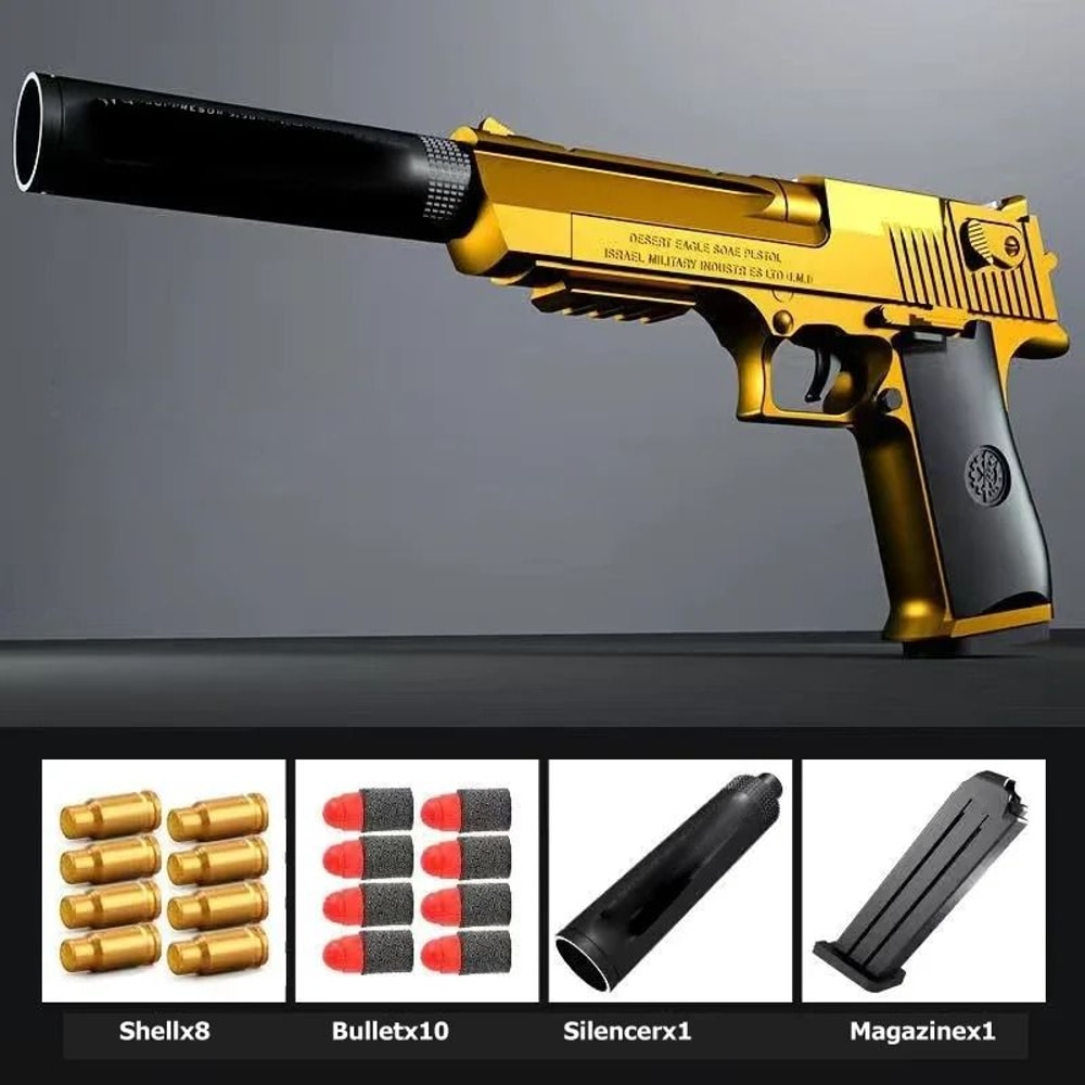 Desert Eagle Shell Ejection Toy Pistol With Soft Foam Bullets For Outdoor CS Shooting Games 7