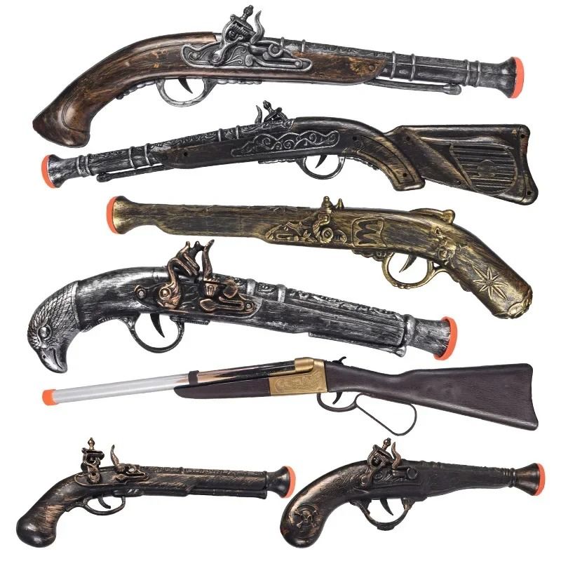 Retro Pirate Flintlock Costume Pistol Halloween Party Cosplay Prop For Boys And Girls 0