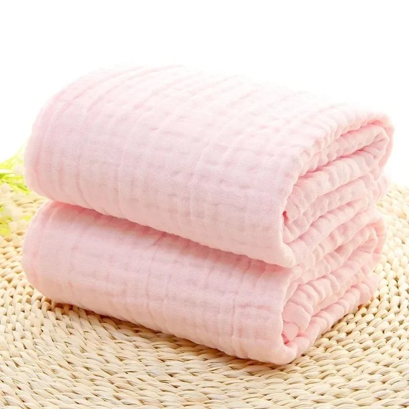 Pure Cotton 6 Layer Bubble Baby Bath Towel 105x105cm Kids Swaddle Wrap And Muslin Bedding 11