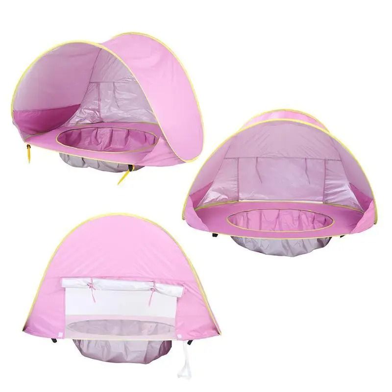 Baby Beach Tent Waterproof UV Protecting Sun Shelter With Pool For Outdoor Camping 4