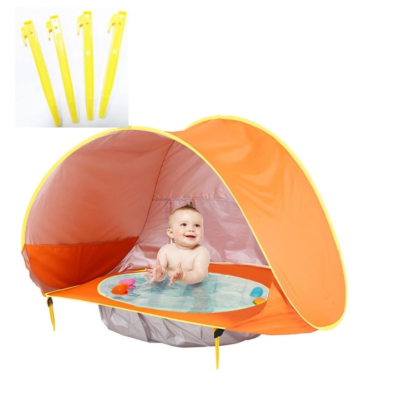 Baby Beach Tent Waterproof UV Protecting Sun Shelter With Pool For Outdoor Camping 7
