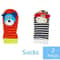 Newborn Infant Kids Animal Sock And Wrist Strap Rattle Foot Finder Toy Set 036 Months 9