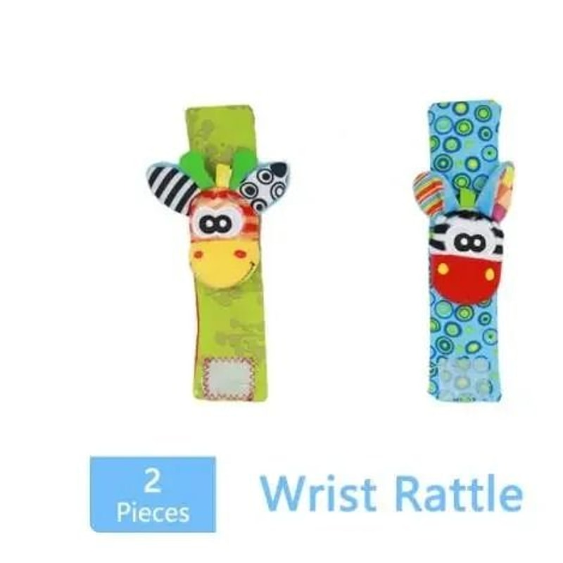 Newborn Infant Kids Animal Sock And Wrist Strap Rattle Foot Finder Toy Set 036 Months 11