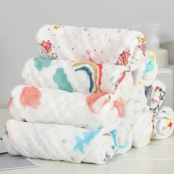 baby face towel 6 layers cotton soft handkerchief for bathing feeding and muslin wipe