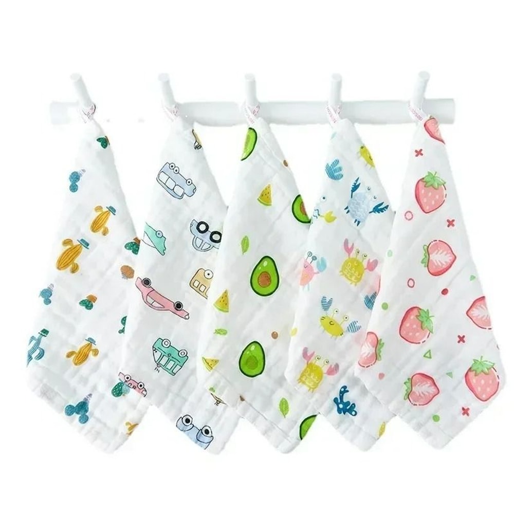 Baby Face Towel 6 Layers Cotton Soft Handkerchief For Bathing Feeding And Muslin Wipe 1