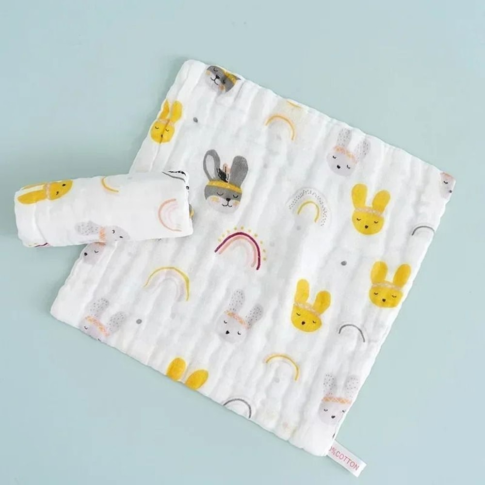 Baby Face Towel 6 Layers Cotton Soft Handkerchief For Bathing Feeding And Muslin Wipe 2