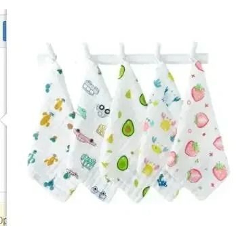 Baby Face Towel 6 Layers Cotton Soft Handkerchief For Bathing Feeding And Muslin Wipe 6