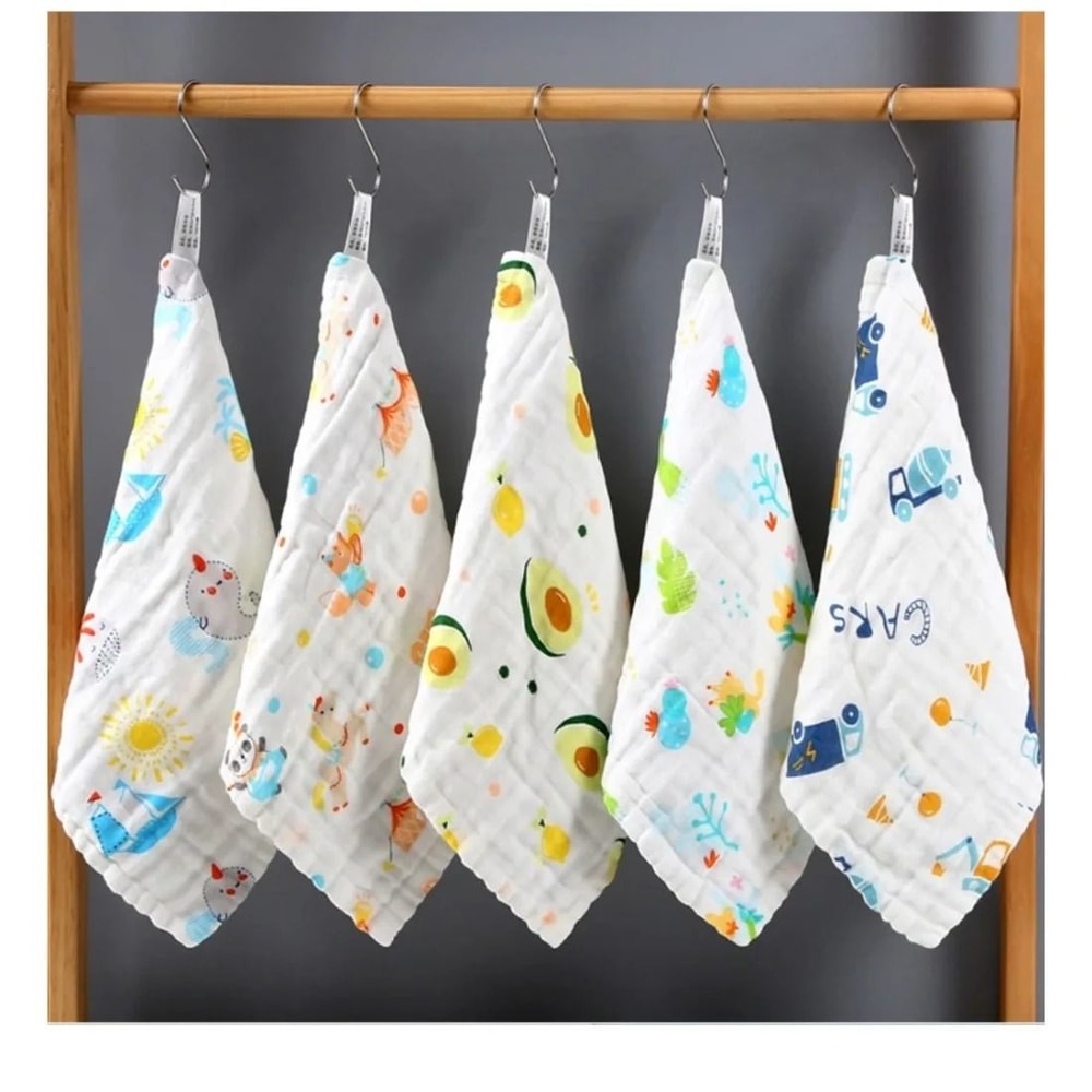 30x30cm Baby 6 Layers Cotton Towel Soft Handkerchief For Bathing Feeding And Muslin Wipe 0